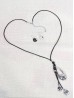Water-Drop Necklace W/ Tassel & Sphere Earrings Set